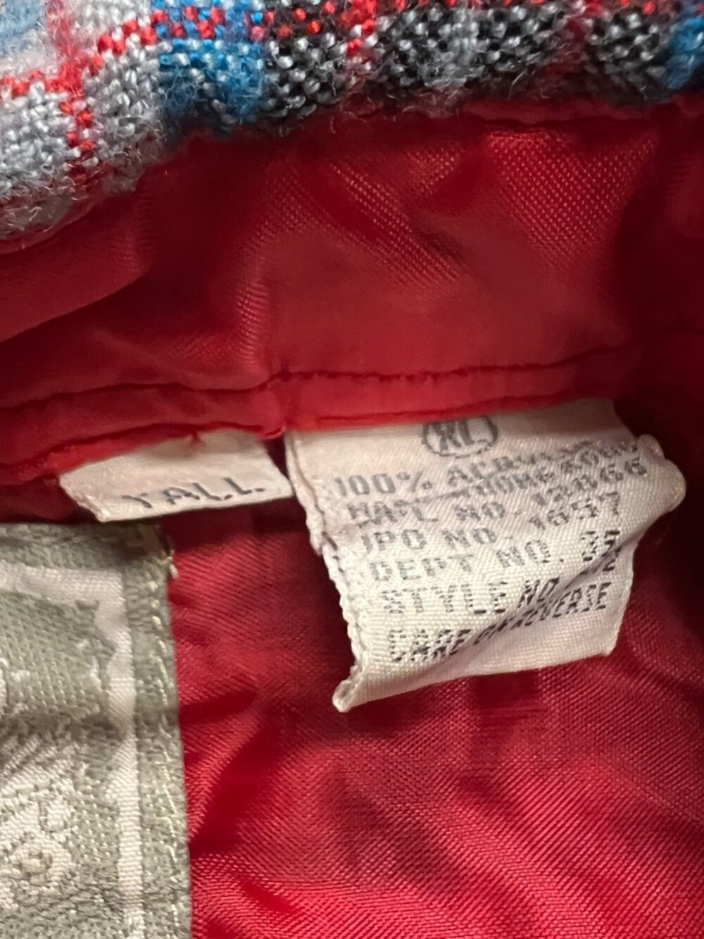 Vintage Outdoor Exchange Red Plaid Flannel Shacket Shirt Button Down Men XL Tall - Picture 6 of 9